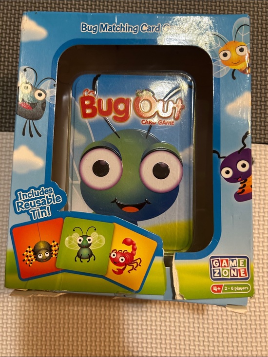 Game Zone Other - Bug Out Card Game for Kids - Blue & Green -